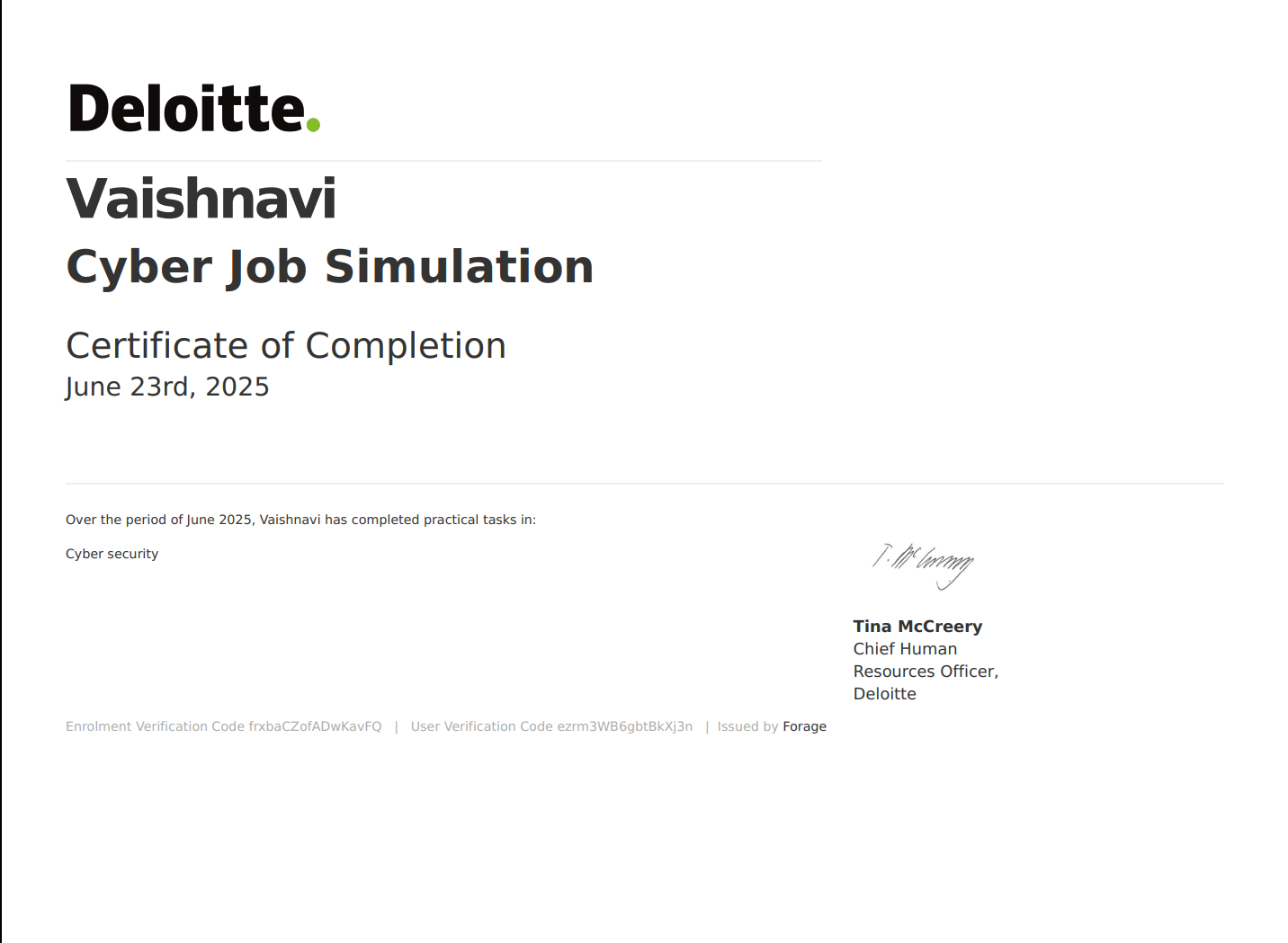 Deloitte - Cyber Job Simulation